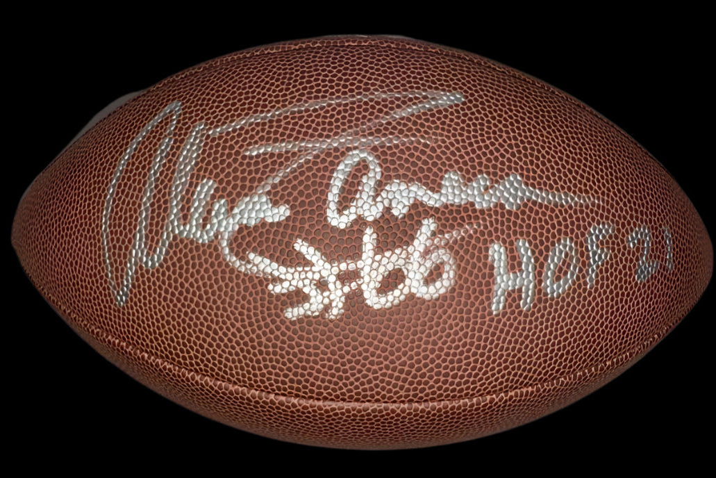 Alan Faneca Signed Replica Football w/HOF Inscription - Schwartz COA